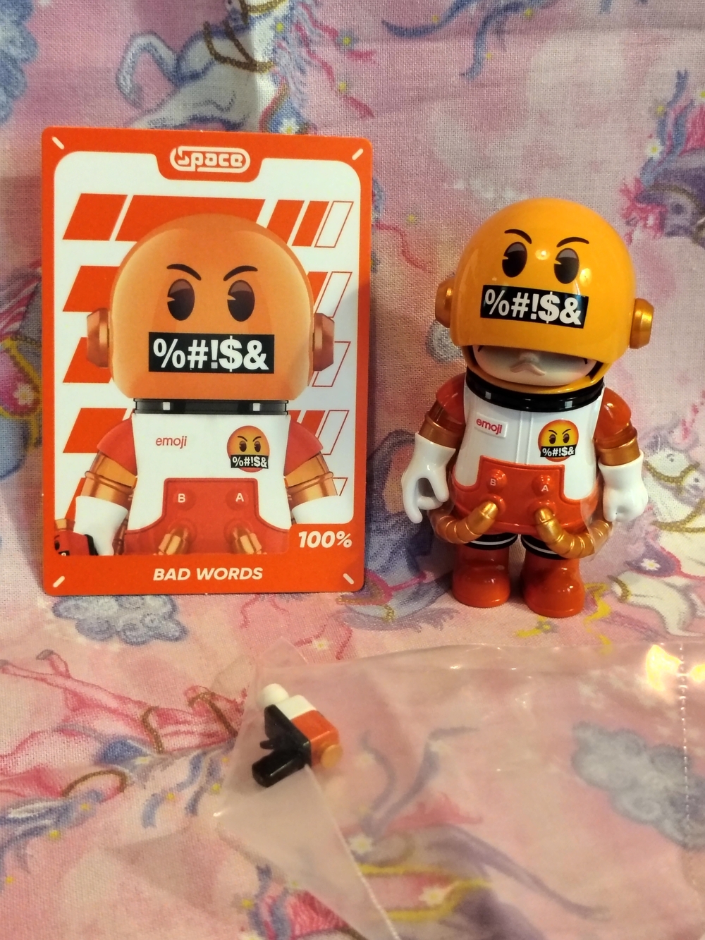 Pop Mart Mega Space Molly 100% X Emoji Series Bad Words